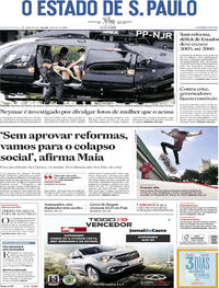 Capa do jornal Estadão 03/06/2019