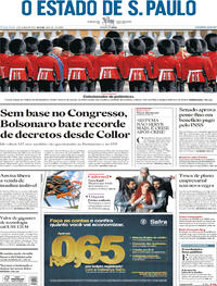 Capa do jornal Estadão 04/06/2019