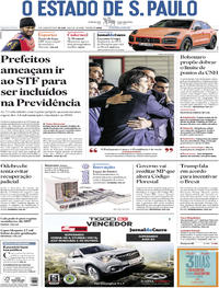 Capa do jornal Estadão 05/06/2019