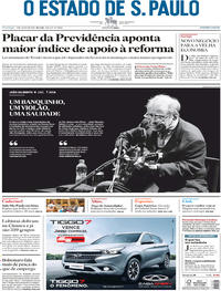 Capa do jornal Estadão 07/07/2019