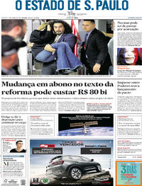 Capa do jornal Estadão 08/06/2019