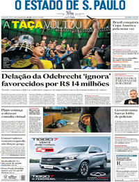 Capa do jornal Estadão 08/07/2019