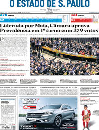 Capa do jornal Estadão 11/07/2019