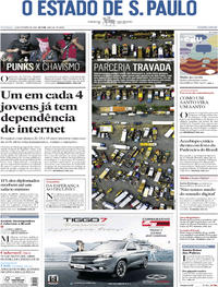 Capa do jornal Estadão 13/10/2019