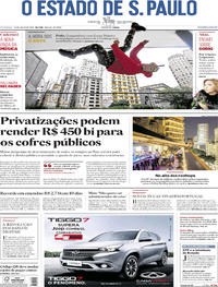 Capa do jornal Estadão 14/07/2019