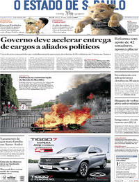 Capa do jornal Estadão 15/07/2019