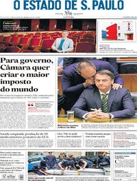 Capa do jornal Estadão 16/07/2019
