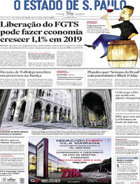 Capa do jornal Estadão 18/07/2019
