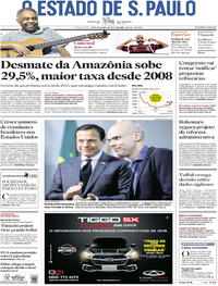Capa do jornal Estadão 19/11/2019