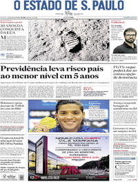 Capa do jornal Estadão 20/07/2019