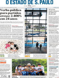 Capa do jornal Estadão 21/07/2019