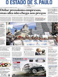 Capa do jornal Estadão 21/09/2019
