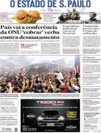 Capa do jornal Estadão 21/11/2019