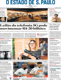 Capa do jornal Estadão 22/07/2019
