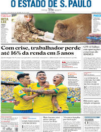 Capa do jornal Estadão 23/06/2019