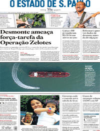 Capa do jornal Estadão 23/07/2019