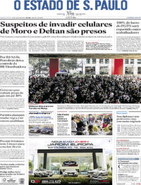 Capa do jornal Estadão 24/07/2019