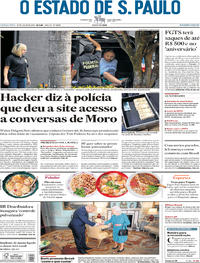 Capa do jornal Estadão 25/07/2019