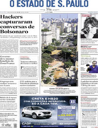 Capa do jornal Estadão 26/07/2019