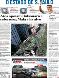 Capa do jornal Estadão 27/05/2019