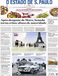 Capa do jornal Estadão 27/06/2019