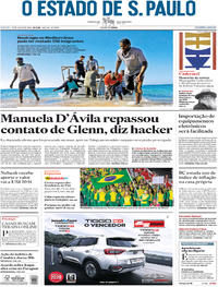 Capa do jornal Estadão 27/07/2019