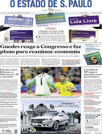 Capa do jornal Estadão 28/06/2019