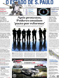 Capa do jornal Estadão 29/05/2019