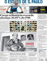 Capa do jornal Estadão 29/07/2019