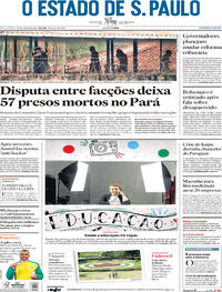 Capa do jornal Estadão 30/07/2019