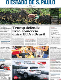 Capa do jornal Estadão 31/07/2019