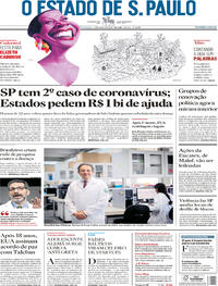 Capa do jornal Estadão 01/03/2020