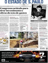 Capa do jornal Estadão 01/08/2020