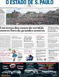 Capa do jornal Estadão 02/06/2020