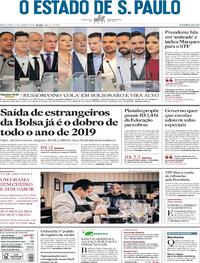 Capa do jornal Estadão 02/10/2020