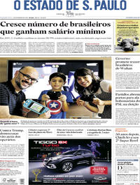 Capa do jornal Estadão 03/02/2020