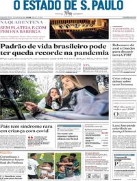 Capa do jornal Estadão 03/08/2020