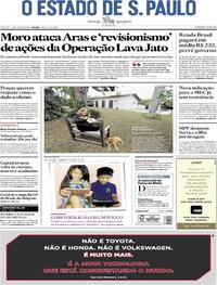 Capa do jornal Estadão 04/07/2020