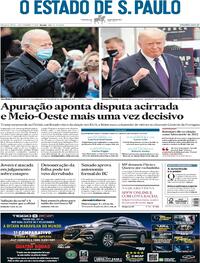 Capa do jornal Estadão 04/11/2020