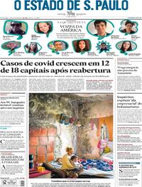 Capa do jornal Estadão 05/07/2020