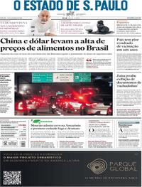 Capa do jornal Estadão 05/09/2020