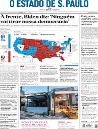 Capa do jornal Estadão 05/11/2020