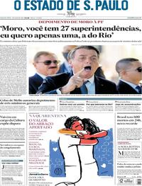 Capa do jornal Estadão 06/05/2020