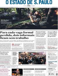 Capa do jornal Estadão 06/07/2020