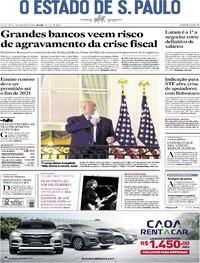 Capa do jornal Estadão 06/10/2020
