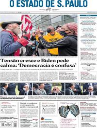 Capa do jornal Estadão 06/11/2020