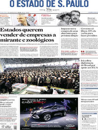 Capa do jornal Estadão 07/01/2020