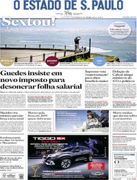 Capa do jornal Estadão 07/02/2020