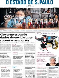 Capa do jornal Estadão 07/06/2020