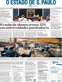 Capa do jornal Estadão 07/07/2020